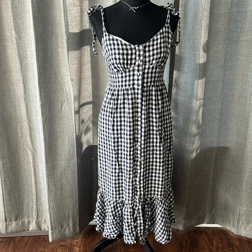 Black and White Gingham J. Crew Dress